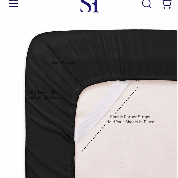 Sweet Home Collection Black XL 2 TWIN Sheet sets w/ 1 pillowcase, Microfiber - Picture 3 of 4